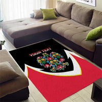 Personalized Poland Wycinanki Eagle Area Rug Polish Traditional Floral Folk Pattern - Wonder Print Shop