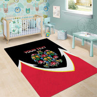 Personalized Poland Wycinanki Eagle Area Rug Polish Traditional Floral Folk Pattern - Wonder Print Shop