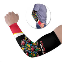 Personalized Poland Wycinanki Eagle Arm Sleeves Polish Traditional Floral Folk Pattern - Wonder Print Shop