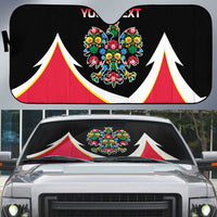 Personalized Poland Wycinanki Eagle Auto Sun Shade Polish Traditional Floral Folk Pattern - Wonder Print Shop