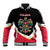 Personalized Poland Wycinanki Eagle Baseball Jacket Polish Traditional Floral Folk Pattern - Wonder Print Shop