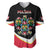 Personalized Poland Wycinanki Eagle Baseball Jersey Polish Traditional Floral Folk Pattern - Wonder Print Shop
