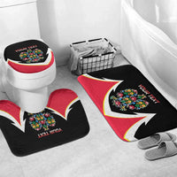 Personalized Poland Wycinanki Eagle Bathroom Set Polish Traditional Floral Folk Pattern - Wonder Print Shop