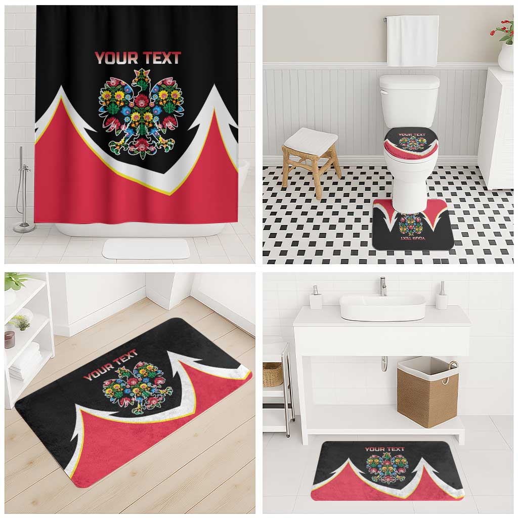 Personalized Poland Wycinanki Eagle Bathroom Set Polish Traditional Floral Folk Pattern - Wonder Print Shop