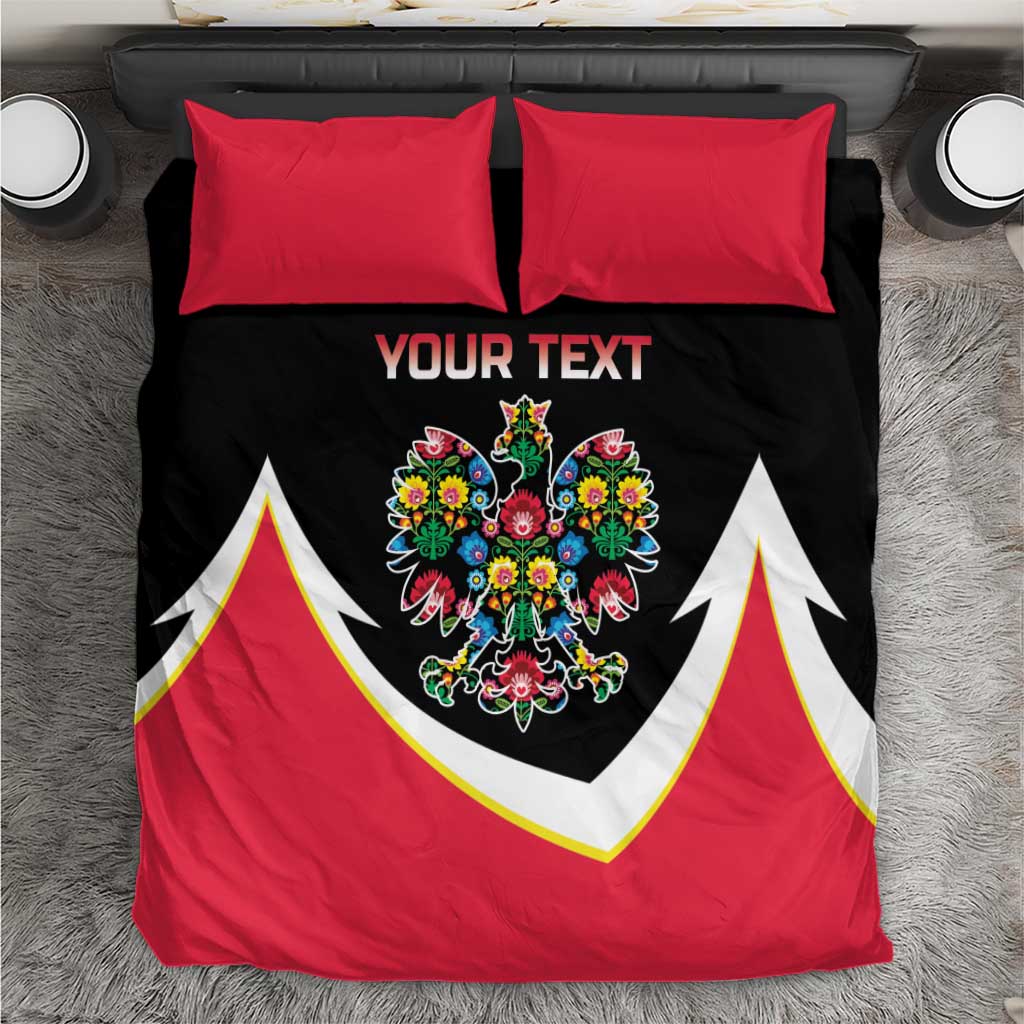 Personalized Poland Wycinanki Eagle Bedding Set Polish Traditional Floral Folk Pattern - Wonder Print Shop