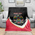Personalized Poland Wycinanki Eagle Blanket Polish Traditional Floral Folk Pattern - Wonder Print Shop