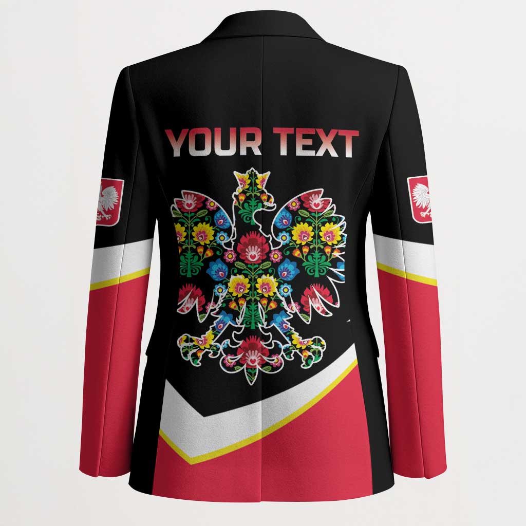 Personalized Poland Wycinanki Eagle Blazer Polish Traditional Floral Folk Pattern - Wonder Print Shop