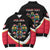 Personalized Poland Wycinanki Eagle Bomber Puffer Jacket Polish Traditional Floral Folk Pattern - Wonder Print Shop