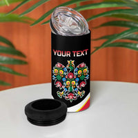 Personalized Poland Wycinanki Eagle 4 in 1 Can Cooler Tumbler Polish Traditional Floral Folk Pattern - Wonder Print Shop