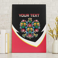 Personalized Poland Wycinanki Eagle Canvas Wall Art Polish Traditional Floral Folk Pattern - Wonder Print Shop