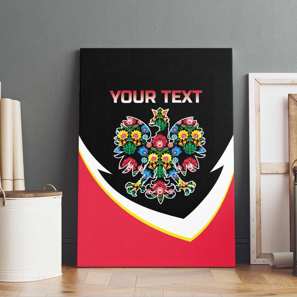 Personalized Poland Wycinanki Eagle Canvas Wall Art Polish Traditional Floral Folk Pattern - Wonder Print Shop