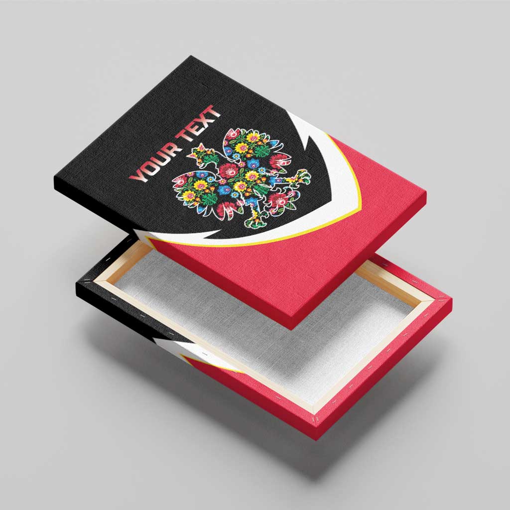 Personalized Poland Wycinanki Eagle Canvas Wall Art Polish Traditional Floral Folk Pattern - Wonder Print Shop