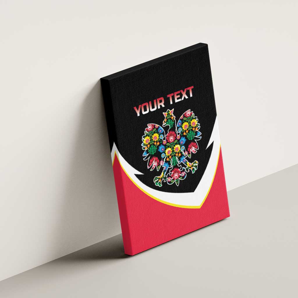 Personalized Poland Wycinanki Eagle Canvas Wall Art Polish Traditional Floral Folk Pattern - Wonder Print Shop