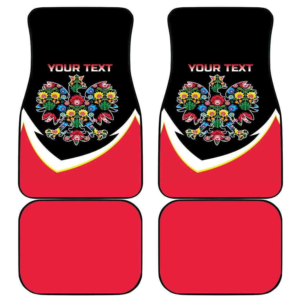 Personalized Poland Wycinanki Eagle Car Mats Polish Traditional Floral Folk Pattern - Wonder Print Shop