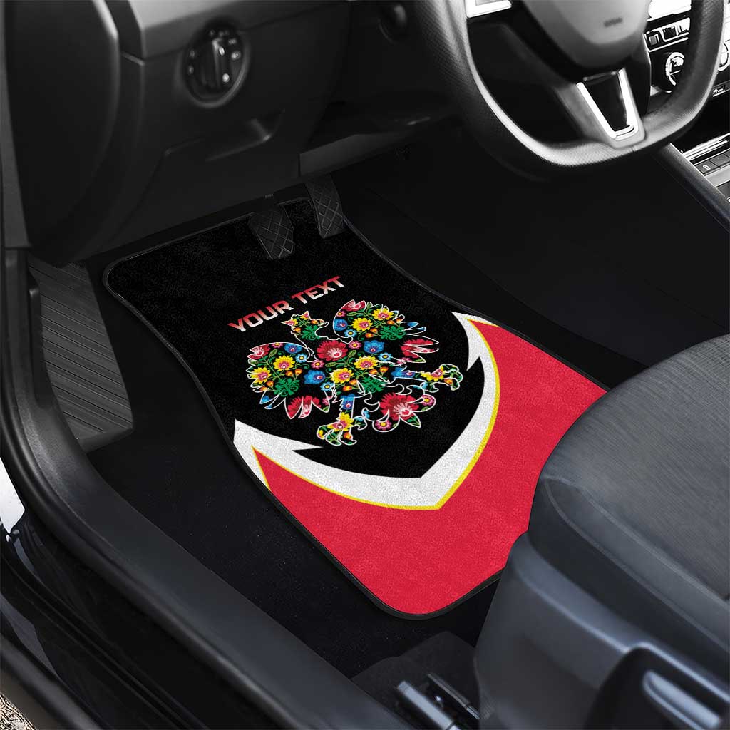 Personalized Poland Wycinanki Eagle Car Mats Polish Traditional Floral Folk Pattern - Wonder Print Shop