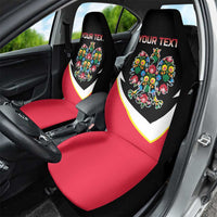 Personalized Poland Wycinanki Eagle Car Seat Cover Polish Traditional Floral Folk Pattern - Wonder Print Shop
