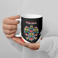Personalized Poland Wycinanki Eagle Ceramic Mug Polish Traditional Floral Folk Pattern - Wonder Print Shop