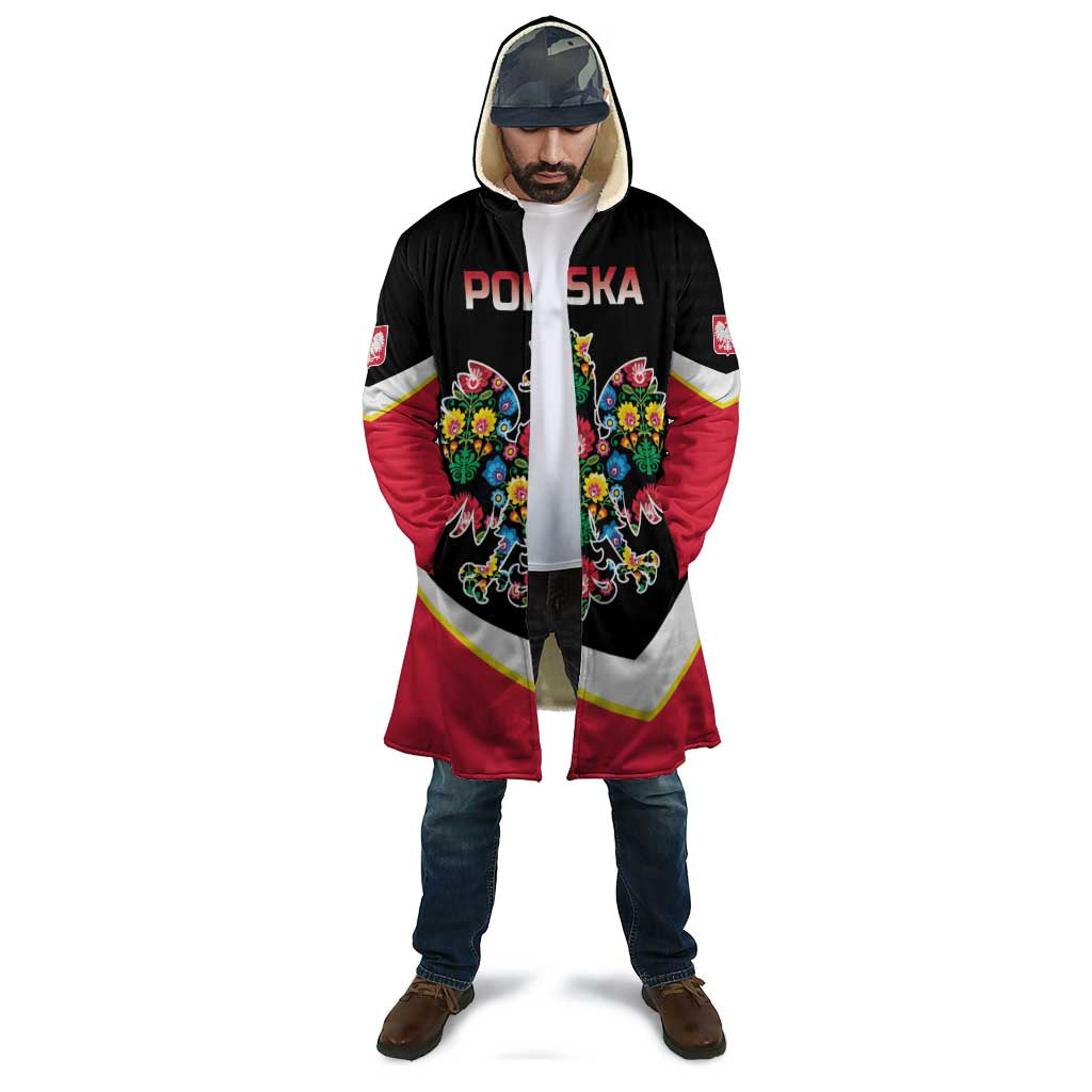 Personalized Poland Wycinanki Eagle Cloak Polish Traditional Floral Folk Pattern - Wonder Print Shop