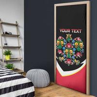 Personalized Poland Wycinanki Eagle Door Cover Polish Traditional Floral Folk Pattern - Wonder Print Shop