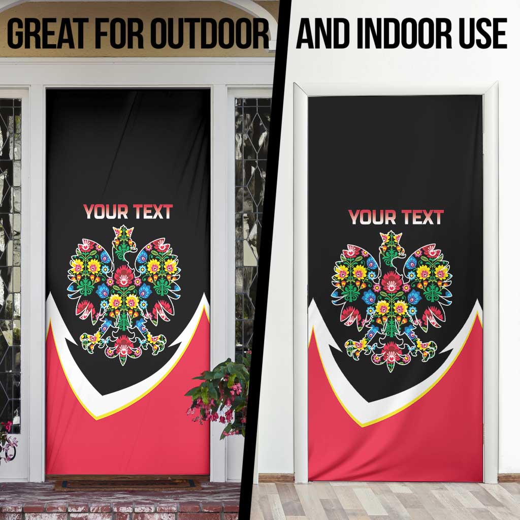 Personalized Poland Wycinanki Eagle Door Cover Polish Traditional Floral Folk Pattern - Wonder Print Shop