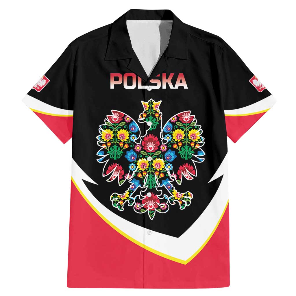 Personalized Poland Wycinanki Eagle Family Matching Mermaid Dress and Hawaiian Shirt Polish Traditional Floral Folk Pattern - Wonder Print Shop