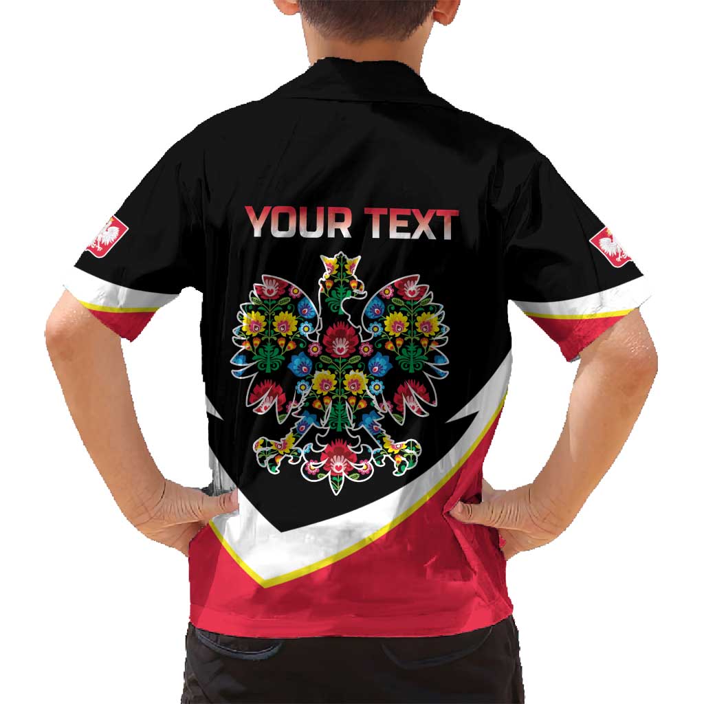 Personalized Poland Wycinanki Eagle Family Matching Puletasi and Hawaiian Shirt Polish Traditional Floral Folk Pattern - Wonder Print Shop