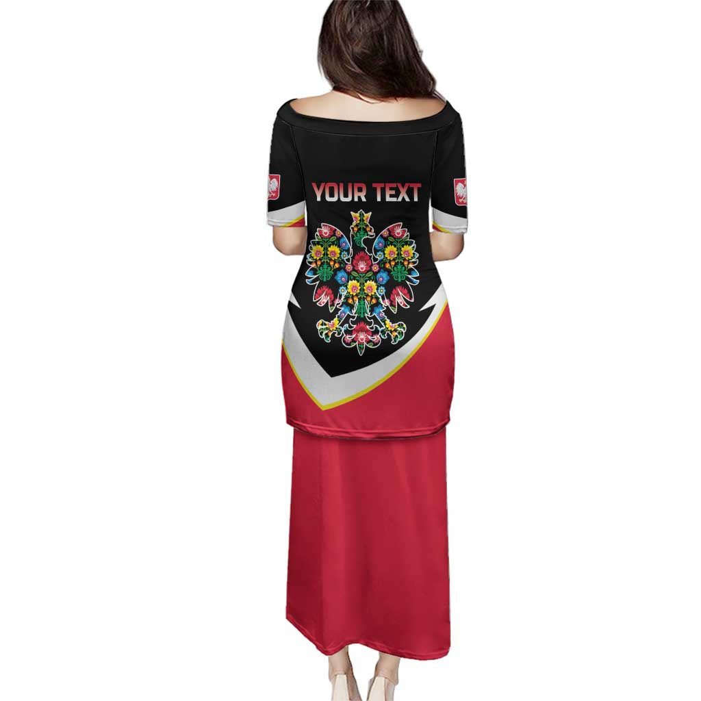 Personalized Poland Wycinanki Eagle Family Matching Puletasi and Hawaiian Shirt Polish Traditional Floral Folk Pattern - Wonder Print Shop