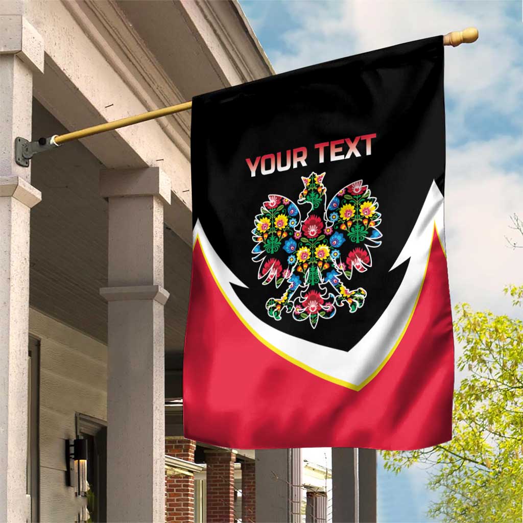 Personalized Poland Wycinanki Eagle Garden Flag Polish Traditional Floral Folk Pattern - Wonder Print Shop