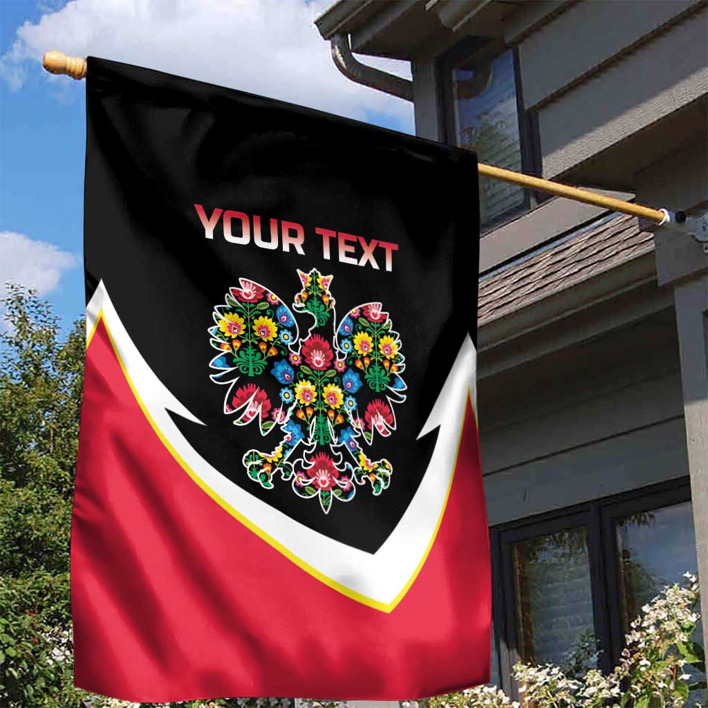 Personalized Poland Wycinanki Eagle Garden Flag Polish Traditional Floral Folk Pattern - Wonder Print Shop