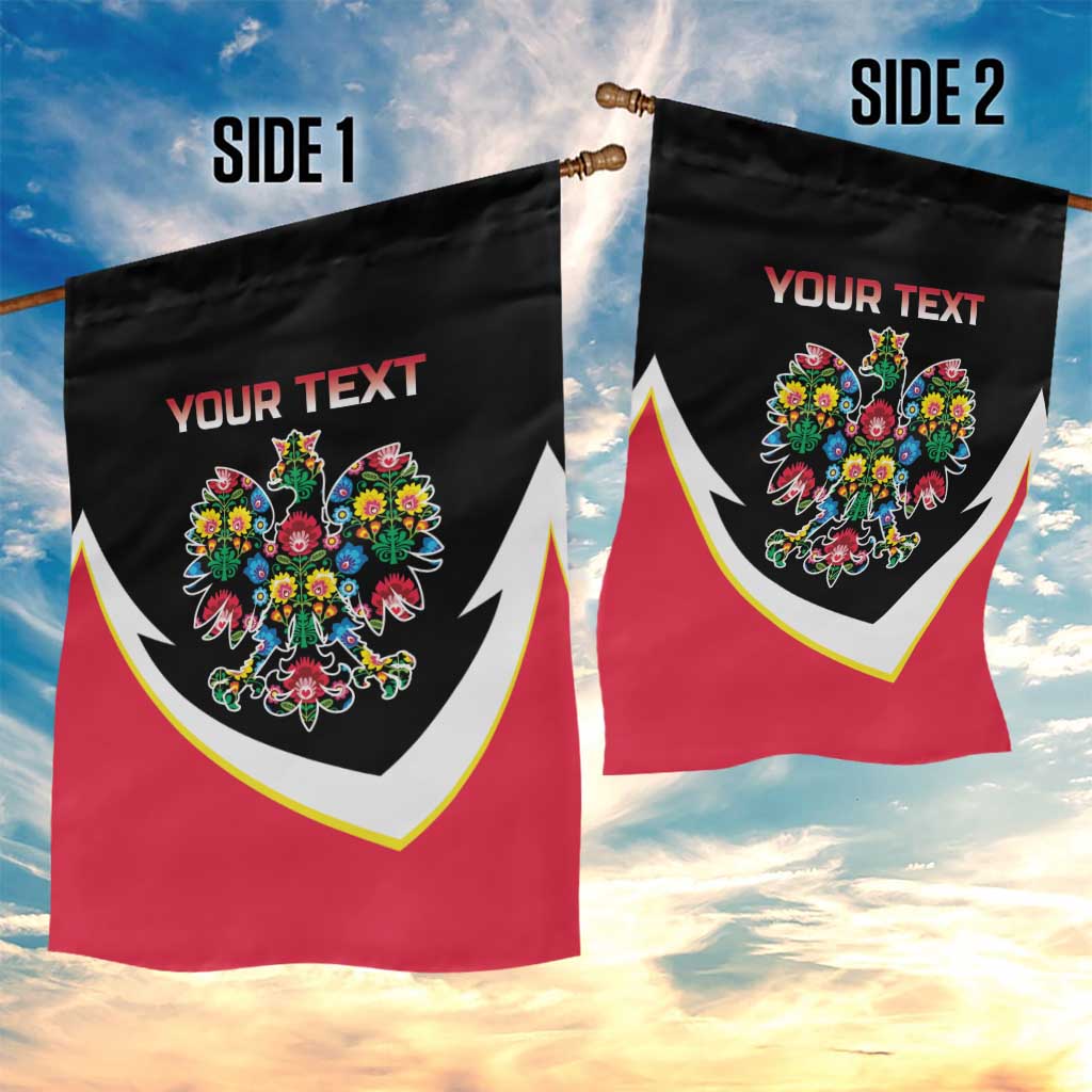 Personalized Poland Wycinanki Eagle Garden Flag Polish Traditional Floral Folk Pattern - Wonder Print Shop