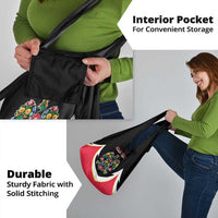 Personalized Poland Wycinanki Eagle Grocery Bag Polish Traditional Floral Folk Pattern - Wonder Print Shop