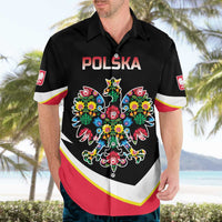 Personalized Poland Wycinanki Eagle Hawaiian Shirt Polish Traditional Floral Folk Pattern - Wonder Print Shop