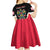 Personalized Poland Wycinanki Eagle Kid Short Sleeve Dress Polish Traditional Floral Folk Pattern - Wonder Print Shop