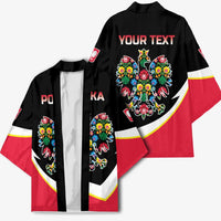 Personalized Poland Wycinanki Eagle Kimono Polish Traditional Floral Folk Pattern - Wonder Print Shop