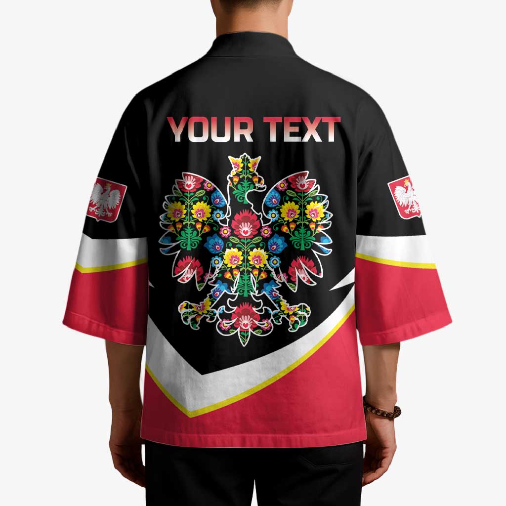 Personalized Poland Wycinanki Eagle Kimono Polish Traditional Floral Folk Pattern - Wonder Print Shop