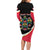 Personalized Poland Wycinanki Eagle Long Sleeve Bodycon Dress Polish Traditional Floral Folk Pattern - Wonder Print Shop