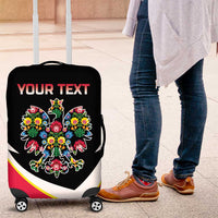 Personalized Poland Wycinanki Eagle Luggage Cover Polish Traditional Floral Folk Pattern - Wonder Print Shop