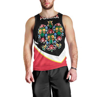 Personalized Poland Wycinanki Eagle Men Tank Top Polish Traditional Floral Folk Pattern - Wonder Print Shop
