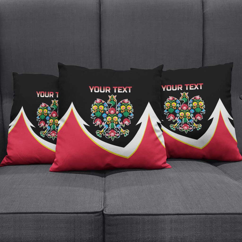 Personalized Poland Wycinanki Eagle Pillow Cover Polish Traditional Floral Folk Pattern - Wonder Print Shop