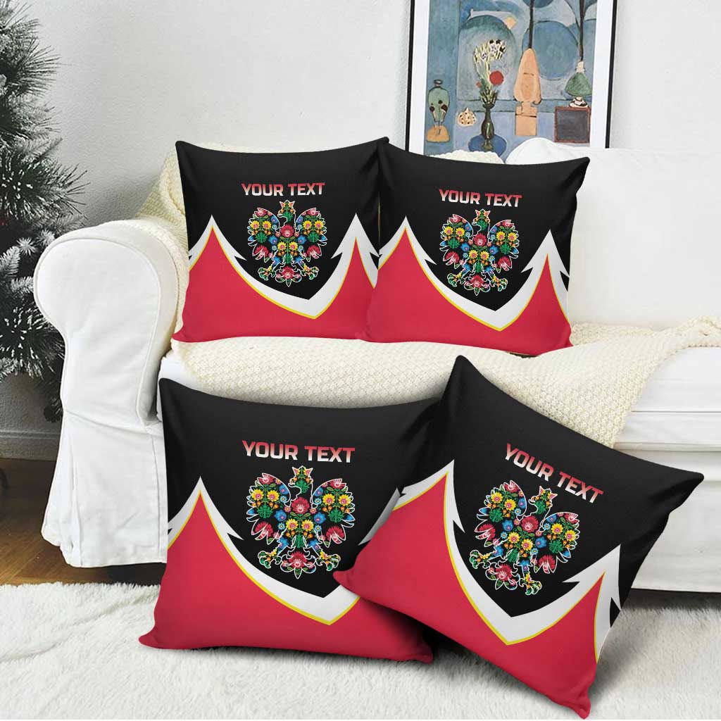 Personalized Poland Wycinanki Eagle Pillow Cover Polish Traditional Floral Folk Pattern - Wonder Print Shop