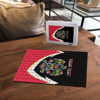 Personalized Poland Wycinanki Eagle Puzzle Polish Traditional Floral Folk Pattern - Wonder Print Shop