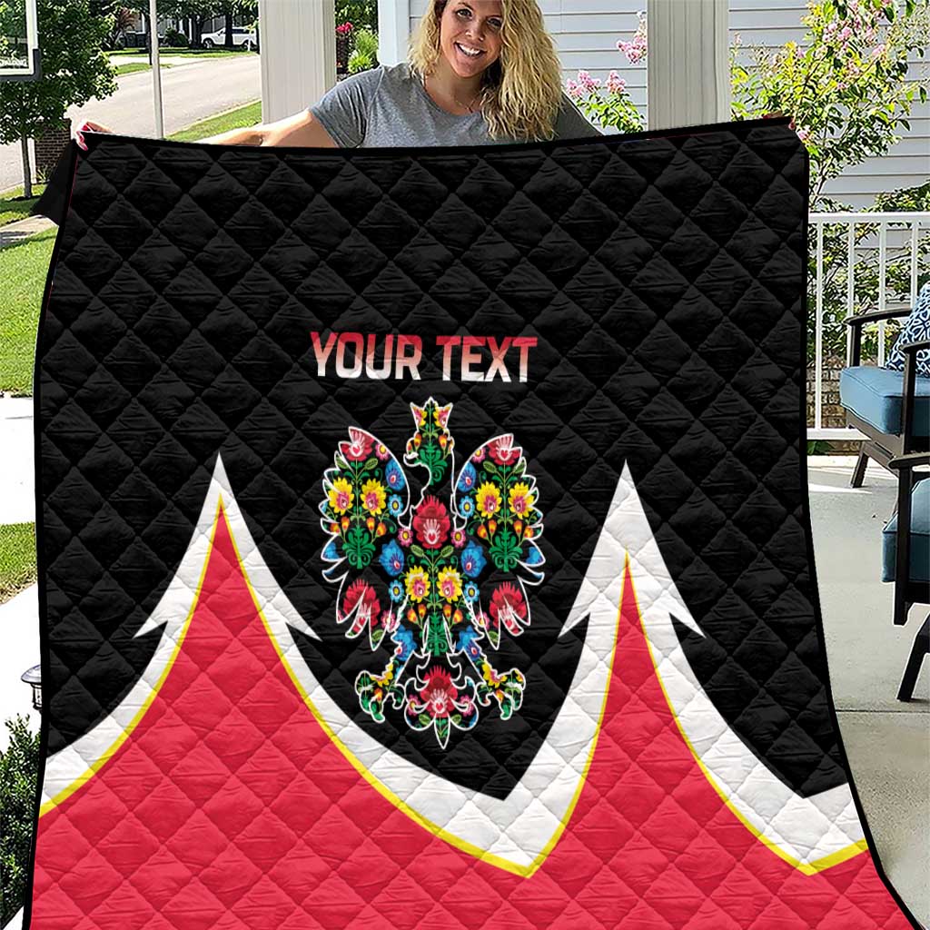 Personalized Poland Wycinanki Eagle Quilt Polish Traditional Floral Folk Pattern - Wonder Print Shop