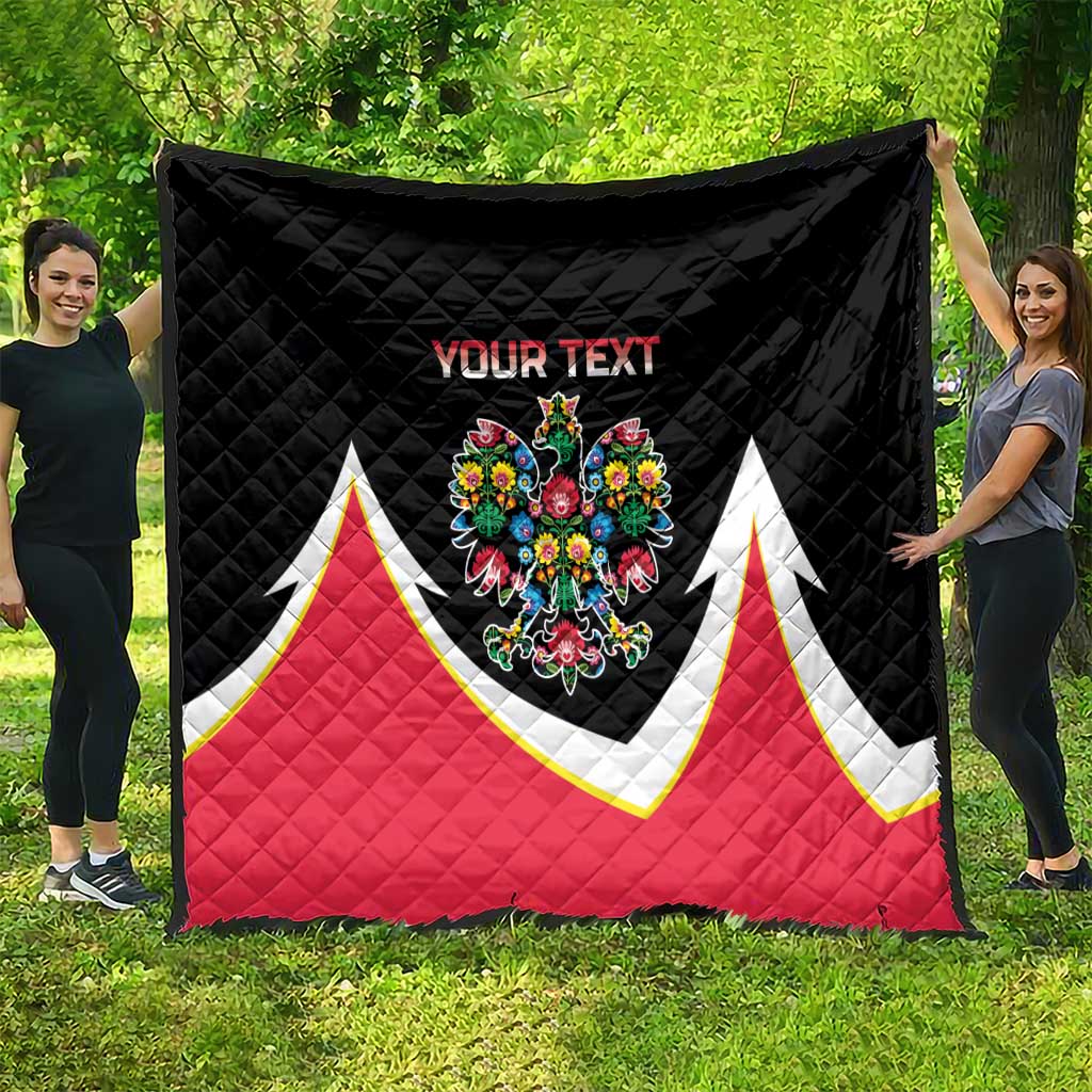 Personalized Poland Wycinanki Eagle Quilt Polish Traditional Floral Folk Pattern - Wonder Print Shop