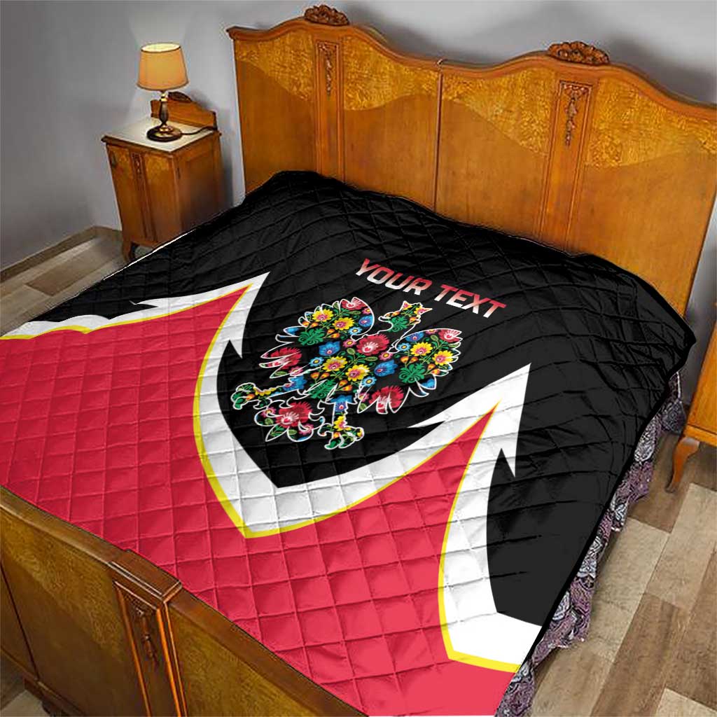 Personalized Poland Wycinanki Eagle Quilt Polish Traditional Floral Folk Pattern - Wonder Print Shop