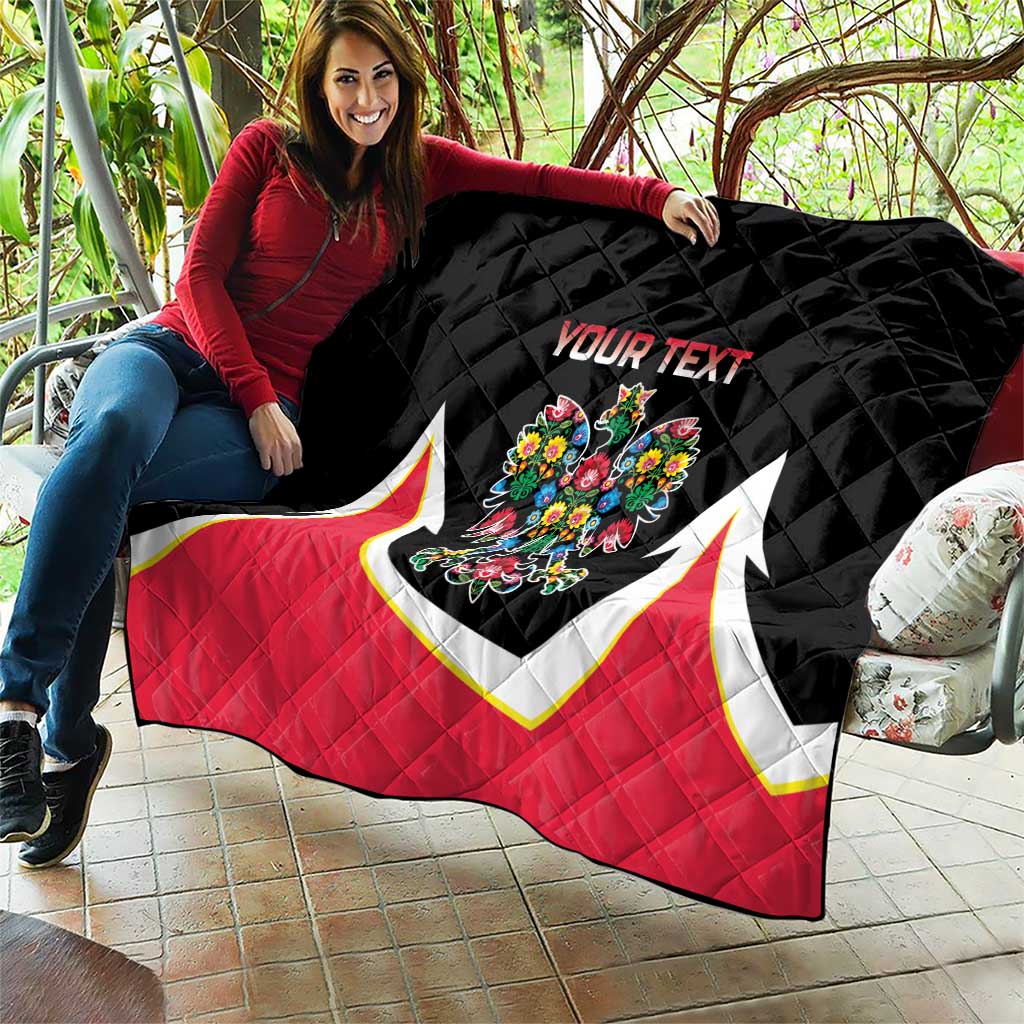 Personalized Poland Wycinanki Eagle Quilt Polish Traditional Floral Folk Pattern - Wonder Print Shop