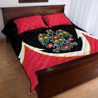Personalized Poland Wycinanki Eagle Quilt Bed Set Polish Traditional Floral Folk Pattern - Wonder Print Shop