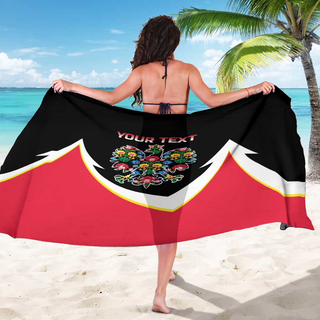 Personalized Poland Wycinanki Eagle Sarong Polish Traditional Floral Folk Pattern - Wonder Print Shop