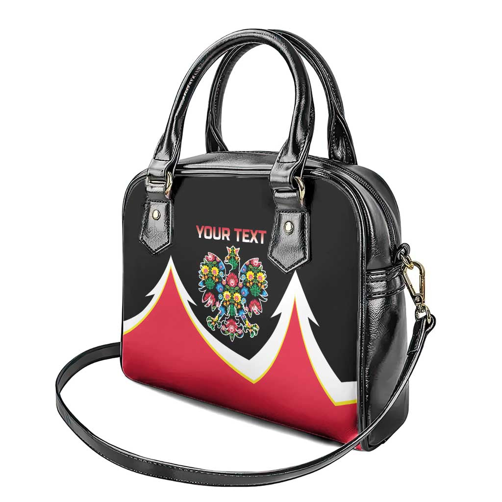 Personalized Poland Wycinanki Eagle Shoulder Handbag Polish Traditional Floral Folk Pattern - Wonder Print Shop