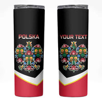 Personalized Poland Wycinanki Eagle Skinny Tumbler Polish Traditional Floral Folk Pattern - Wonder Print Shop
