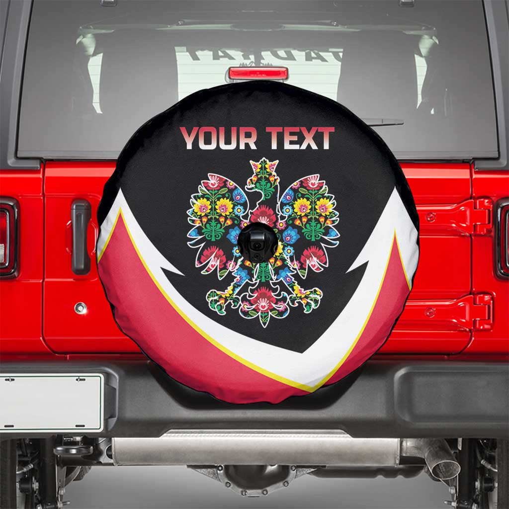 Personalized Poland Wycinanki Eagle Spare Tire Cover Polish Traditional Floral Folk Pattern - Wonder Print Shop